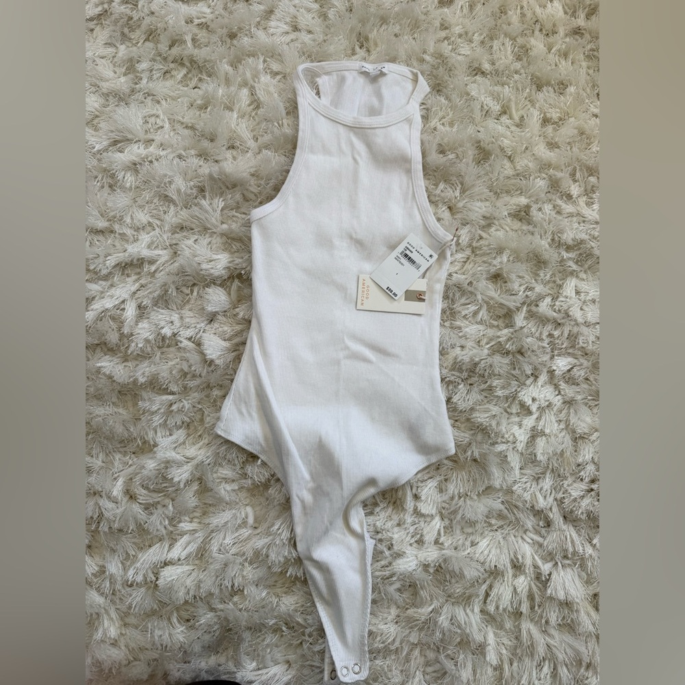 NWT Good American high neck tank bodysuit.